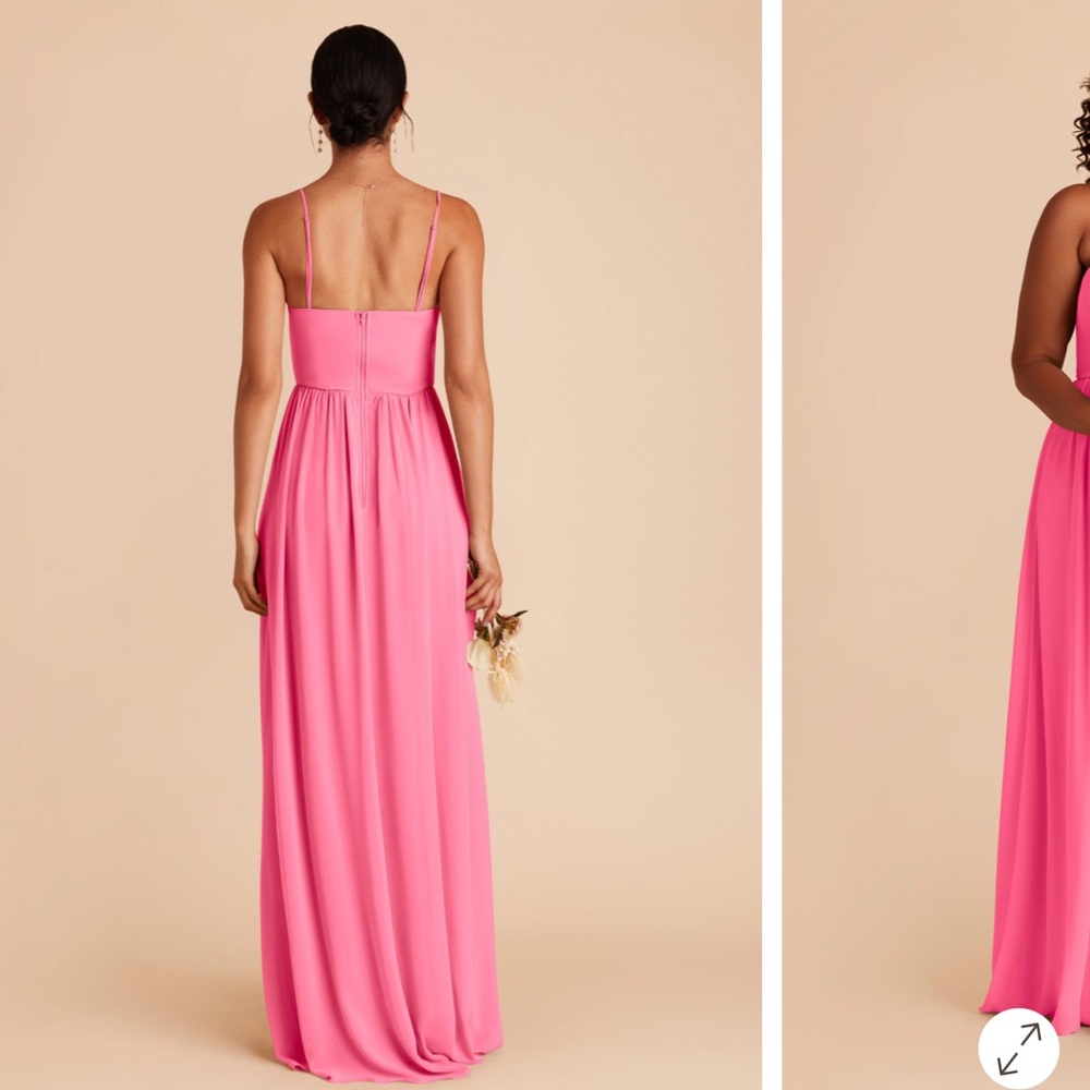 Elegant Pink Off-Shoulder Maxi Dress - Picture 4 of 4